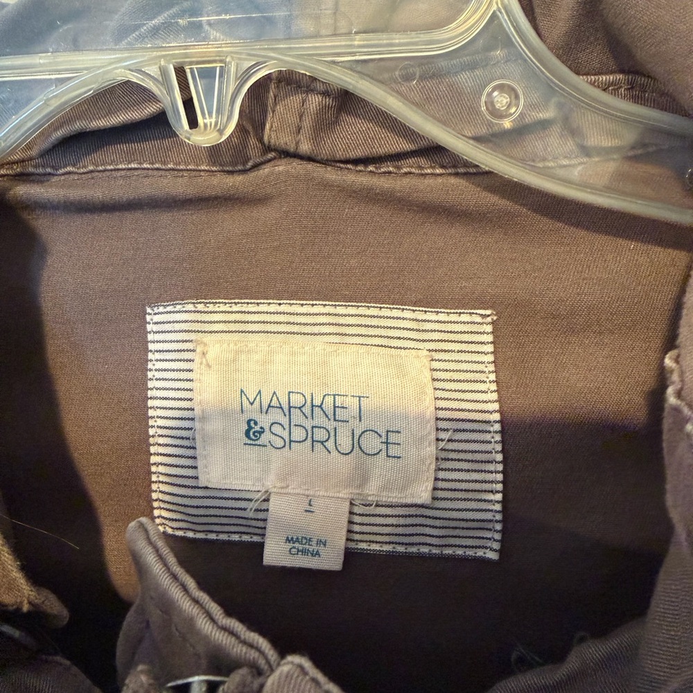 Market & Spruce Charcoal Utility Jacket - Picture 3 of 3
